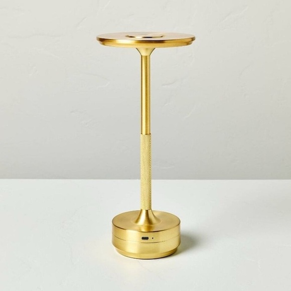 Hearth & Hand with Magnolia Wireless LED Tabletop Lamp Rechargeable Gold NWT - Picture 6 of 10